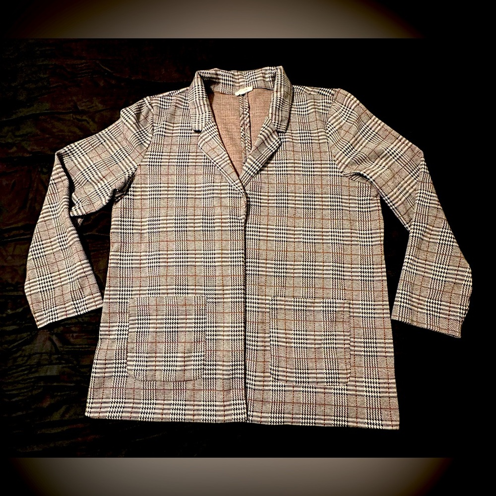 Plaid Women's Blazer Jacket